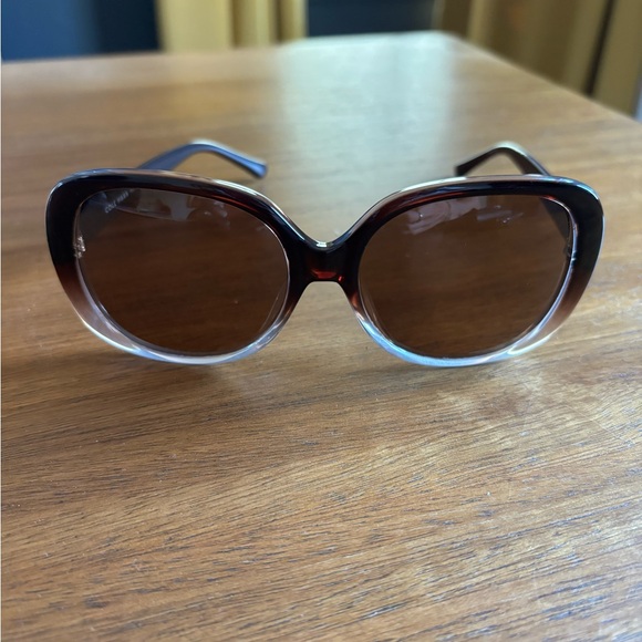 COLE HAHN women’s polarized brown gradient sunglasses EUC oversized - Picture 1 of 10